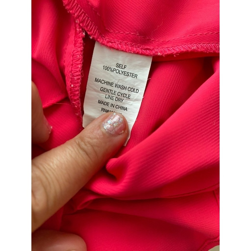 Amanda Uprichard Mini Dress Sz XS Hot Pink Drop Waist Ruffle Tiered Party Barbie - Picture 12 of 15